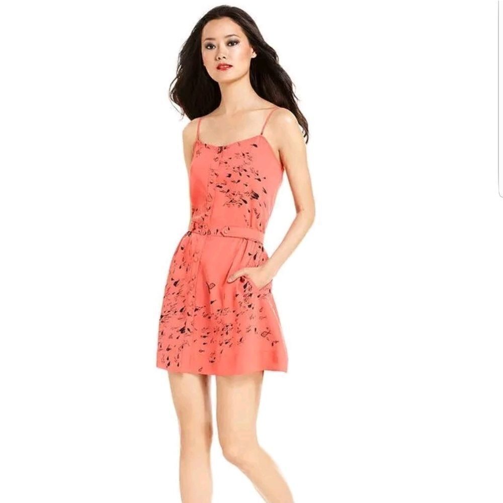 Rachel Roy Womens Dress Size Medium See the Sea Fish Print Button Down New